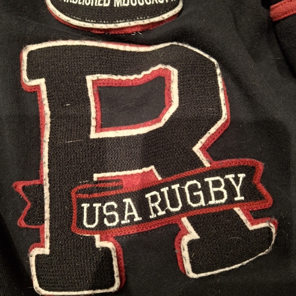 VTG U.S.A. Rugby Men's Long Sleeve Shaw Collar Stadium Button Down Jacket 3X - Picture 7 of 15